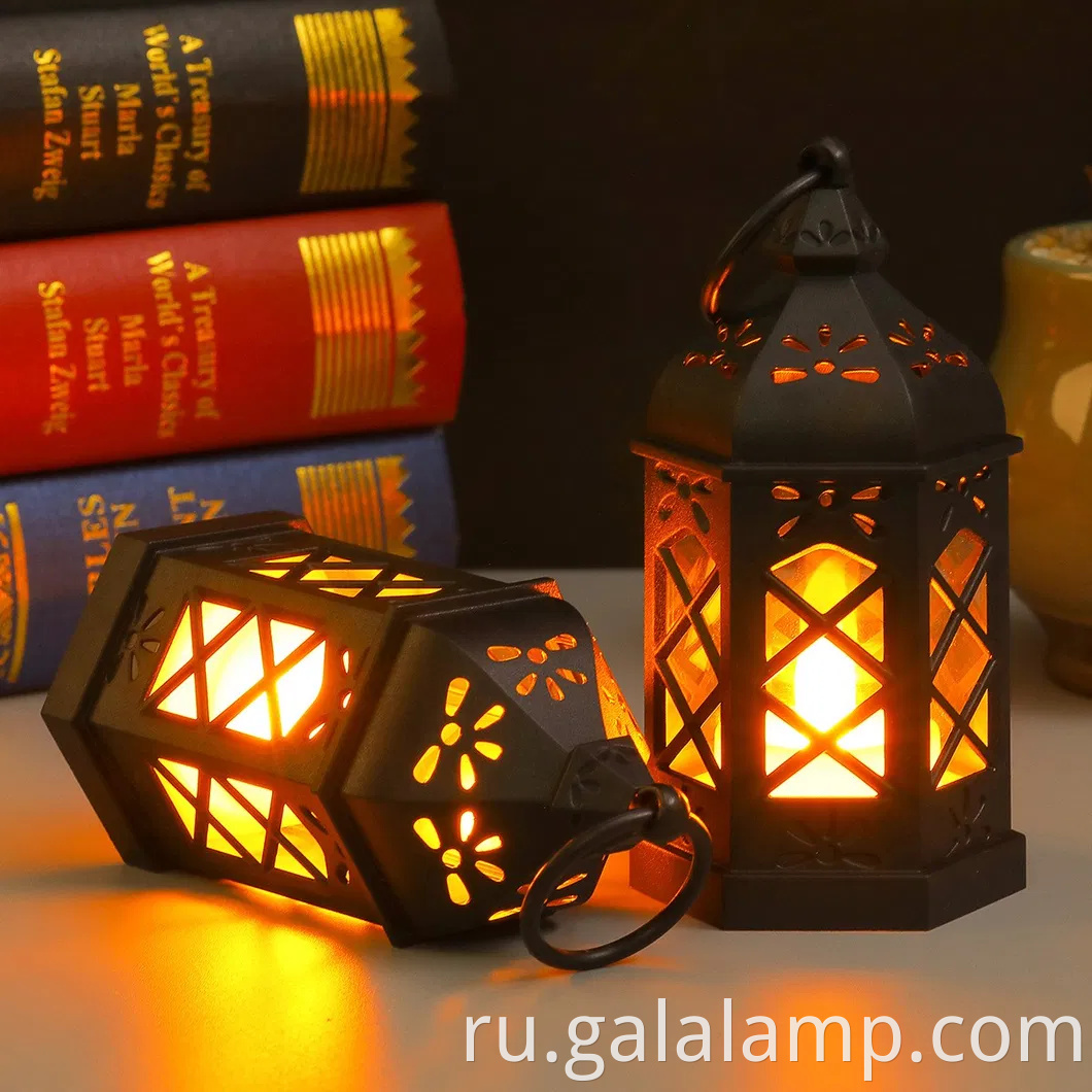 Ретро мини -шестигранной ветровой лампы с теплым белым светодиодным светом